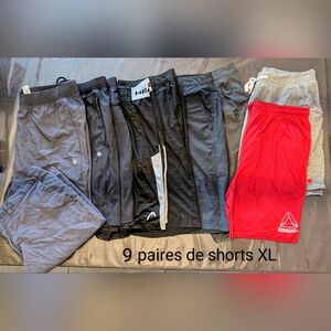 9 paires de shorts XL ou 38 pour homme